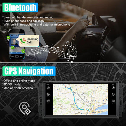 AWESAFE Wireless CarPlay Android 12 Radio For JEEP Wrangler JK Dodge Chrysler GPS Navigation Stereo Car Intelligent Systems