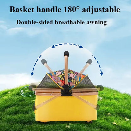 2 in1 Pet Stroller for Medium/Large Dog/Cat One Click Folding Portable Dog Bassinet Detachable Pet Trolly Cart with Canopy Brake