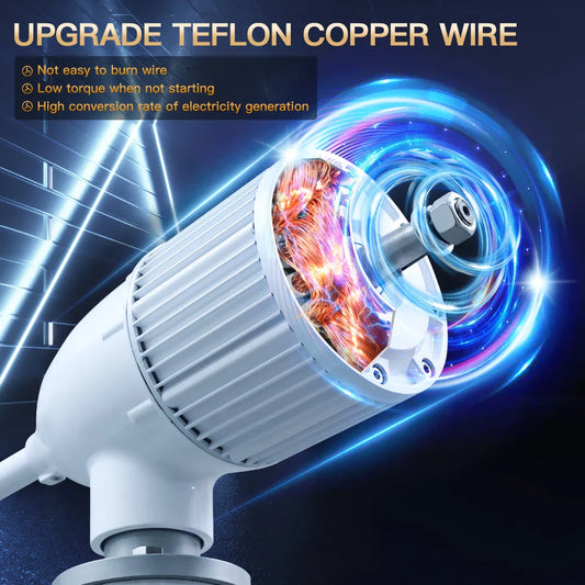 5000w 2kw Horizontal Wind Turbine Generator 96V 48V 24V Free Energy Magnetic Dynamo Strong Power 220v Inverter Output For Home power tools