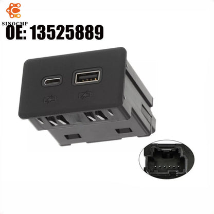 USB-C Port Dual Charge Receptacle 13525889 For Cadillac Escalade Chevrolet Suburban Tahoe Silverado GMC Sierra 1500 2500 3500HD
