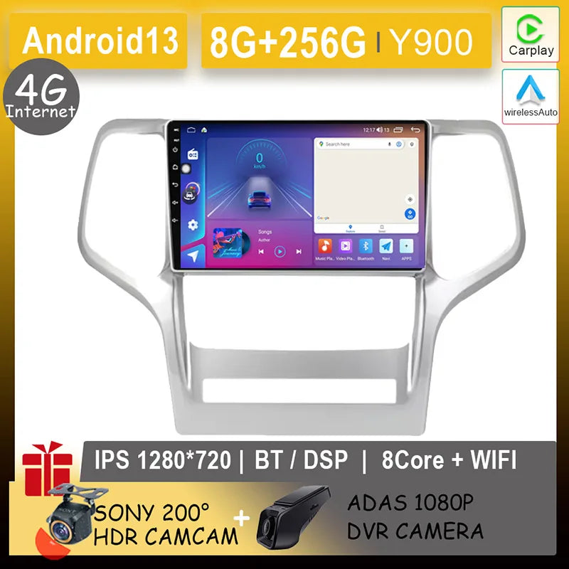 Car Android For Jeep Grand Cherokee WK2 2010 - 2013 Auto Radio Multimedia Player Stereo Video Touchscreen Navigation GPS WIFI
