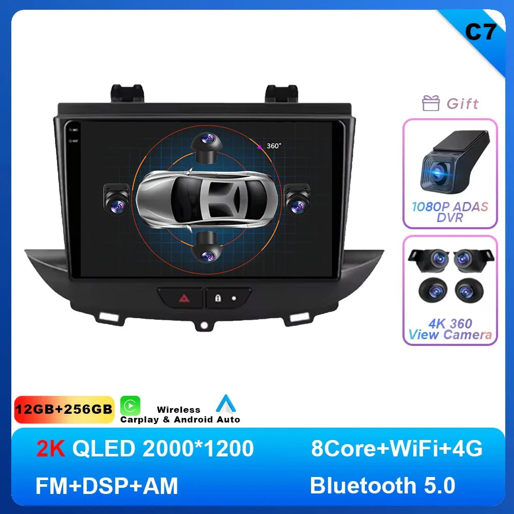 Android 14 Car Radio For Opel Grandland X crossland x 2016-2020 Multimedia Stereo Radio Video Player Carplay autoradio GPS 4G
