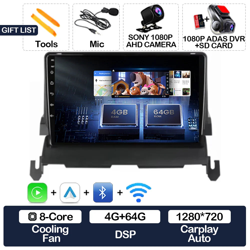 Android 15 Car Radio For Dodge Journey 2009 - 2012 Multimedia Stereo Video Player Qualcomm Head Unit 2DIN 4G LTE 5G WIFI QLED BT