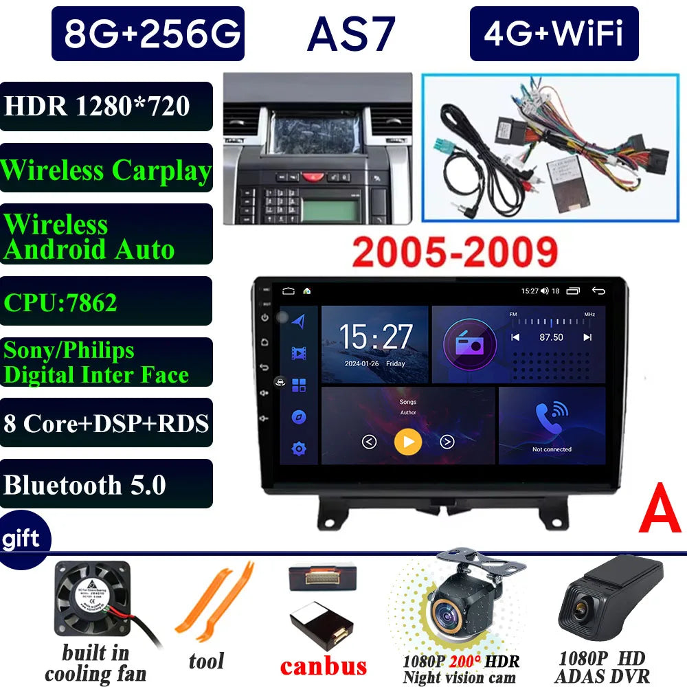 Car Radio Carplay For Land Rover Range Rover Sport 2005-2013 Navigation GPS Android Auto Multimedia Player 4G Wifi No 2din DVD