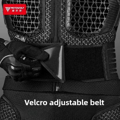 Motowolf 1 Set Motorcycle Armor Jacket CE Certified Motorcyclists Body Armor with Spine Protection Motorcycle Protective Gear