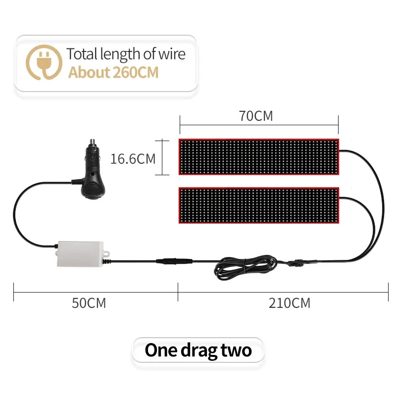12-24V truck decoration atmosphere light Video-driven Devil's Eye flexible LED screen Extra large smart decor light Accessories