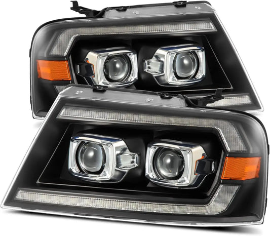 04-08 Ford F150 / 06-08 Lincoln Mark LT Projector Headlights Black [PRO-Series]