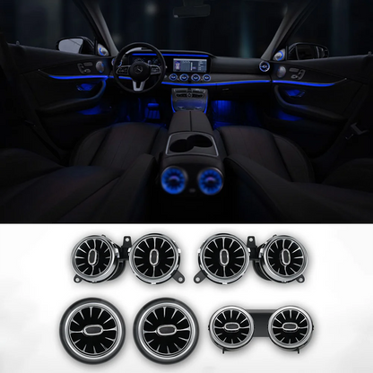 turbine Air Outlet LED Lights for Mercedes-Benz E-Class W213 2016-2021 Front and Rear Air Vent Ambient Light Neon