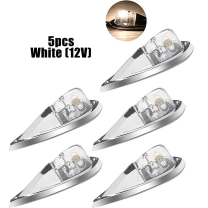 5pcs Truck SUV trailer trailer roof light yellow amber platinum color marker light LED roof warning light