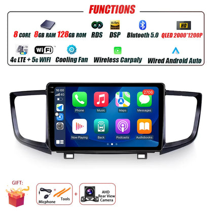 Car Radio Carplay For Honda Pilot 2016 - 2019 GPS Navigation Android Auto Stereo Multimedia Player 5G Wifi Screen BT RDS