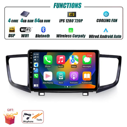 Car Radio Carplay For Honda Pilot 2016 - 2019 GPS Navigation Android Auto Stereo Multimedia Player 5G Wifi Screen BT RDS