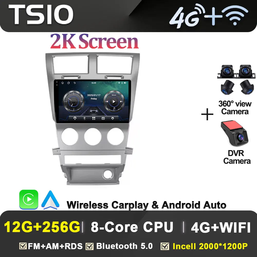 Car Multimedia Radio Player For Dodge Avenger JS 2007 - 2010 For Dodge Nitro 2006 - 2011 Android 14 2din Autoradio BT 5G Wifi
