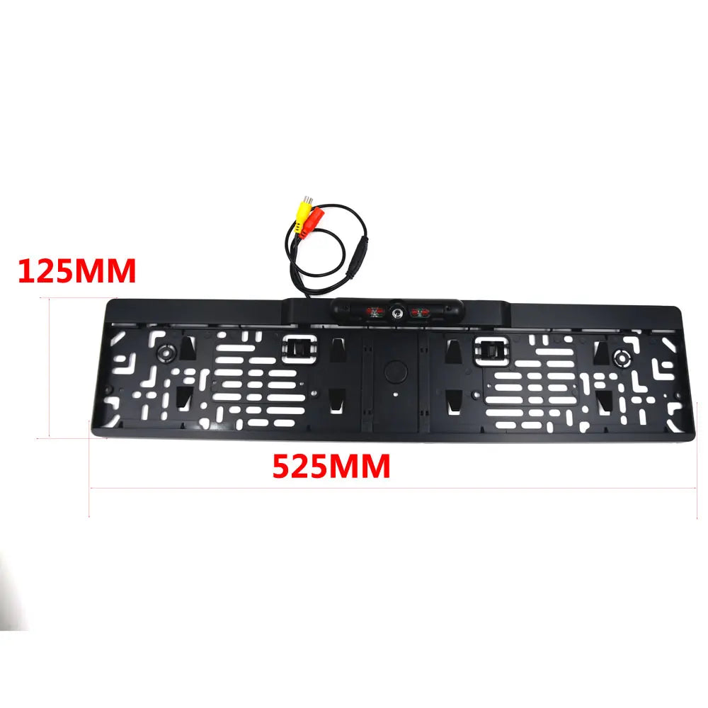 European Car License Plate Frame Number Plate with 4 IR LED Backup Car Rear View Camera Parking Assistant CCD HD Night Vision