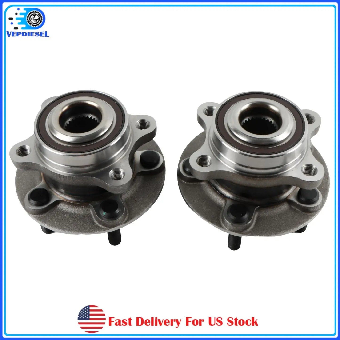 2pcs 512498 Wheel Bearing and Hub Assembly For 2013-2020 Ford Fusion 2013-2016 Lincoln MKZ Auto Parts