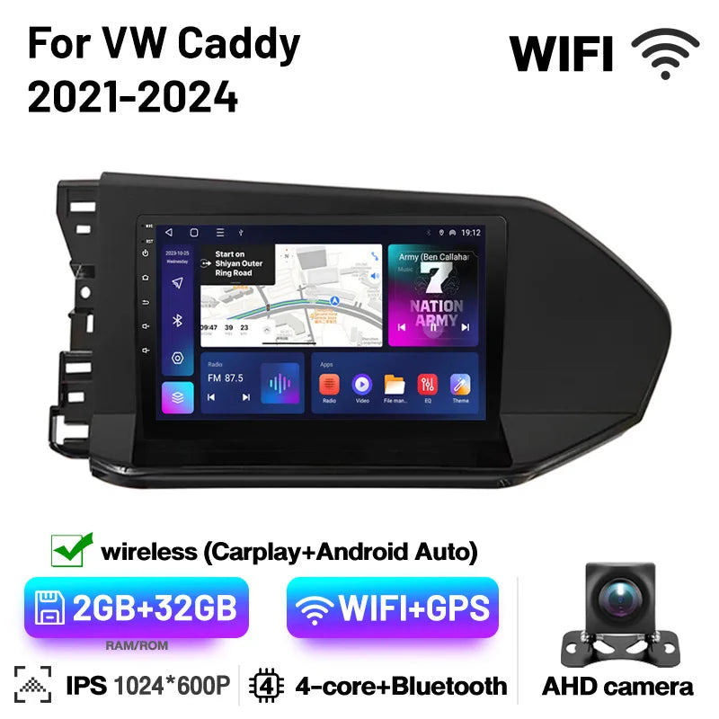 Android 13 Car Radio For VW caddy 2021-2024 Head Unit Carplay Radio Navigation Multimedia Screen Auto carplay Cam Dash 7862CPU