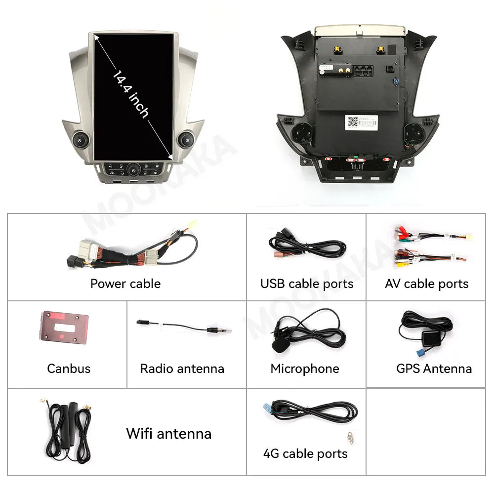 14.4" inch Android 13 8+128G Tesla Screen Car DSP Player For GMC Yukon Chevrolet Tahoe Suburban 2014+ GPS Radio Stereo Head Unit