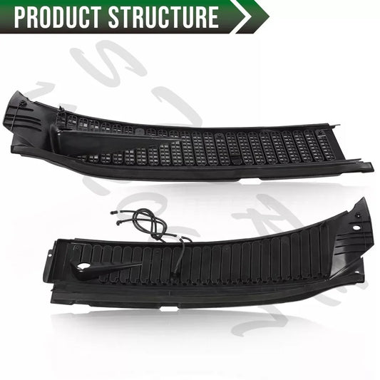 for 1999-2007 Ford F250 F350 Windshield Wiper Cowl Grille Vent Cover Panel Hood Assembly Replacement 3C3Z25022A68 / 4C3Z25022A69