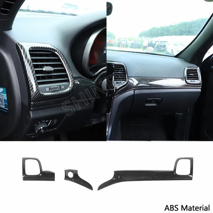 SHINEKA Carbon Fiber Grain Interior Decoration Cover for Jeep Grand Cherokee 2011 2012 2013 2014 2015 2016 2017 2018 2019 2020
