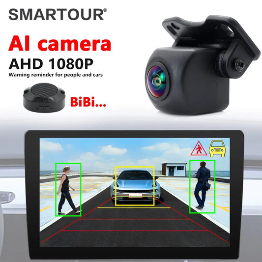 SMARTOUR 180 degrees AI Intelligent obstacle recognition reverse assistance blind spot monitoring AHD 1080P with buzzer reminder