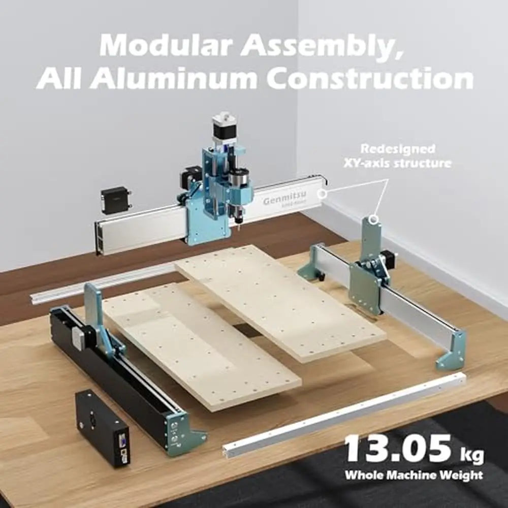 4040 CNC Router Woodworking Acrylic Cutter Metal Engraver 400 x 400mm Workspace Belt Driven Quieter Movement Precise Cuts Sturdy power tools