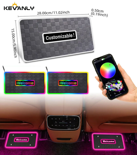 Customizable！Car LED Foot mats Symphony 213 Colors Led Car Ambient Lights App Control RGB Led car interior light accessories