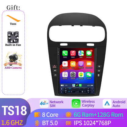 9.7 inch For Dodge Journey Fiat Freemont 2012-2014 Android 14.0 Car Radio Multimedia Navigation Wireless Carplay QLED Screen