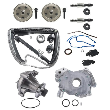 AP03 Timing Chain Kit Oil Water Pump Cover Gasket for 2005-2010 Lincoln Navigator Ford Expedition F-150 F-250 F-350 5.4L
