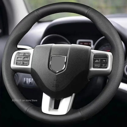 For Dodge JCUV Coolway 2013 Year 3.6L Customized Car Steering Wheel Cover Leather Hand Suture Non-slip Special Made Accessories