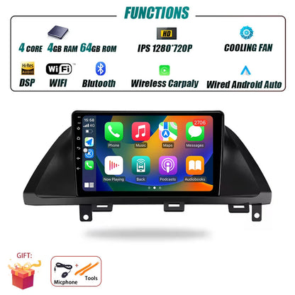 Car Radio For Honda Odyssey 2005 - 2010 Multimedia Stereo Video Player Navigation GPS Carplay 4G WIFI Android Auto 360 Camera BT