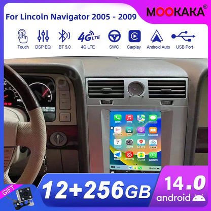 For Lincoln Navigator 2005 - 2009 Car Radio Multimedia Player Wireless Carplay Android Auto Autoradio Stereo GPS Navi Head Unit