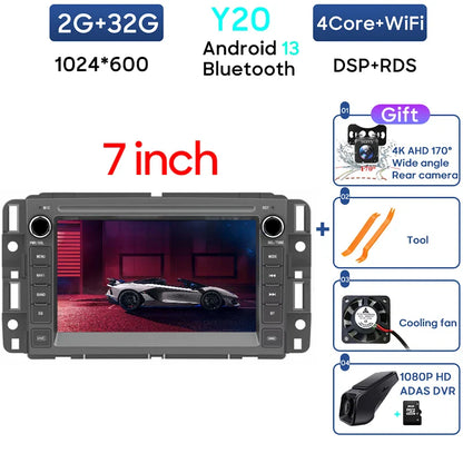 Car Radio Carplay Android Player For Chevrolet Silverado Impala GMC Yukon Acadia Sierra Navigation GPS 5G Wifi Video No 2din DVD