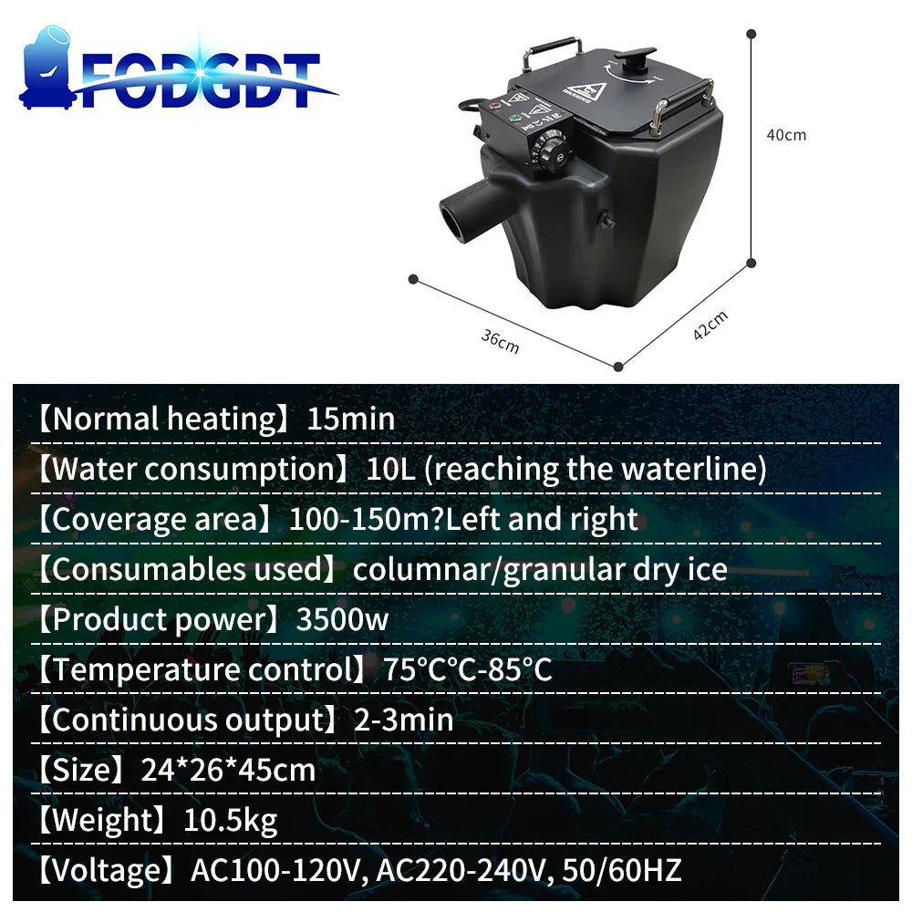 From EU 6000W Dry Ice Machine 3500W Low Lying Fog Machine With DMX Control Satge Special Equipmenet for DJ Disco Wedding Party power tools