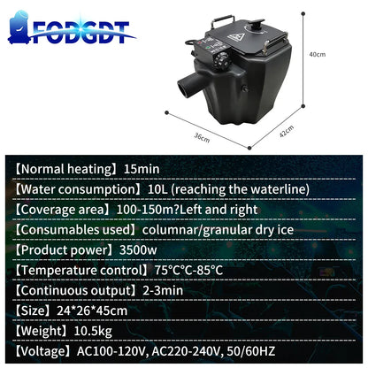 From EU 6000W Dry Ice Machine 3500W Low Lying Fog Machine With DMX Control Satge Special Equipmenet for DJ Disco Wedding Party power tools