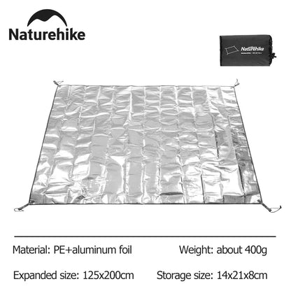 Naturehike Camping Groundsheet Waterproof Picnic Mat Tent Mat Multifunctional PE Aluminum Foil Moisture Barrier Outdoor Portable