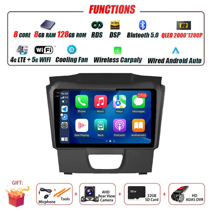 Android Auto Car Radio For Isuzu DMAX 2015 - 2019 Multimedia Stereo Video Player Navigation GPS Carplay 4G WIFI DSP RDS BT
