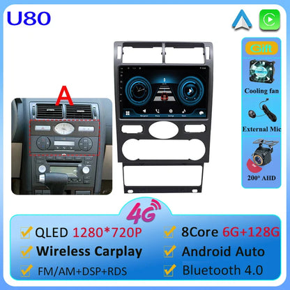 Car Android 13  For Ford Mondeo 3 2000-2007 Car Radio Multimedia Video Player Navigation GPS No 2 din Dvd 4G WIFI Carplay Stereo