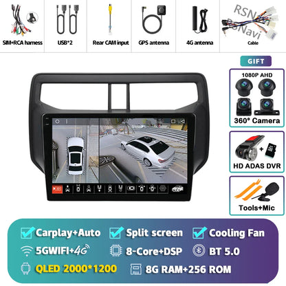 Android 14 Carplay Auto 2K Screen Car Radio BT Multimedia Player For Toyota Rush 2017 - 2020 Autoradio GPS Stereo 2din Head Unit