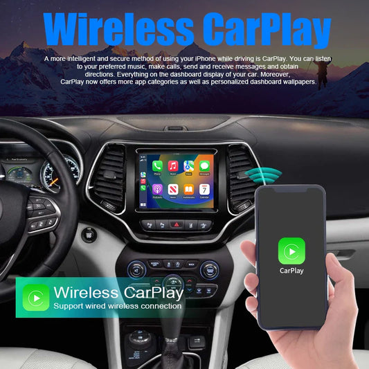 2025 Wireless CarPlay Activated for Jeep Grand Cherokee Android Auto Interface Upgrade Retrofit Mirroring Multimedia Navigation