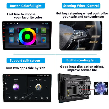 Android 14 Carplay FOR FORD Mustang S550 2014-2021 Multimedia Car Player Navigation Screen GPS Radio No 2 Din Stereo Head Unit