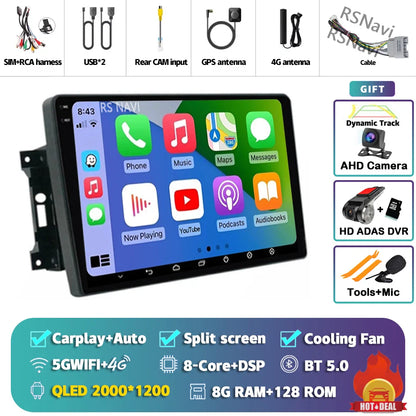 Android 14 Car Radio For Jeep Compass Grand Cherokee Wrangler Chrysler Sebring Town Country Dodge Charger Multimedia Stereo 2din