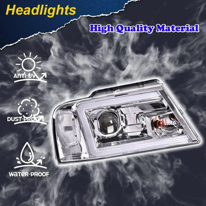 LED DRL Headlights, Compatible with 2004-2008 Ford F150, Compatible with 06-08 Lincoln Mark Lt(NOT Fit for 04 F150 Heritage/Flar
