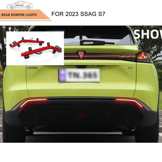 Car Rear Bumper Light LED Daytime Running Light Car Fog Light Streamer Steering  for Changan Deepal S07