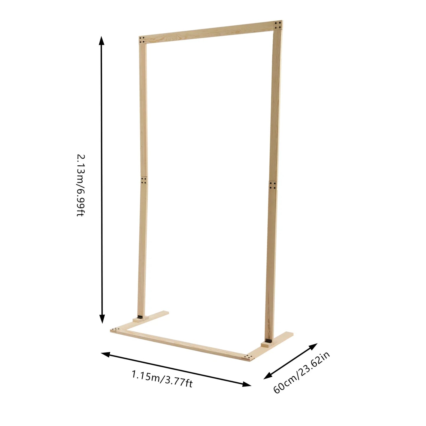 7FT Wood Wedding Arch Stand Decoration for Wedding Parties Garden Outdoor Indoor Backdrop Bridal Party Flower Frame Background