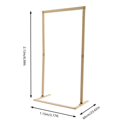 7FT Wood Wedding Arch Stand Decoration for Wedding Parties Garden Outdoor Indoor Backdrop Bridal Party Flower Frame Background