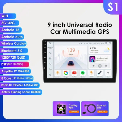 Hizpo Universal Car Radio 2Din 9" 10" 10.33" Android Auto Multimedia GPS CarPlay For Toyota Volkswagen Hyundai Kia Nissan Honda