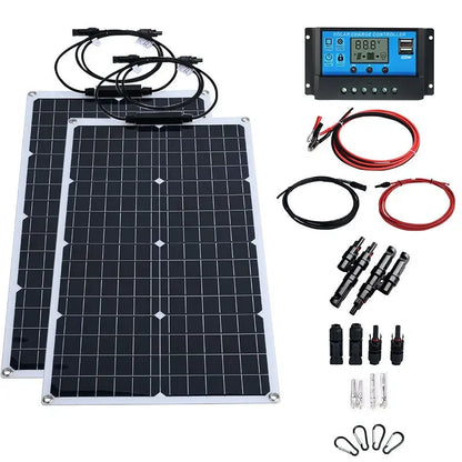 4000w solar panel with power inverter 12v-110v/220v solar panel inverter kit  home and outdoor camping  solar system