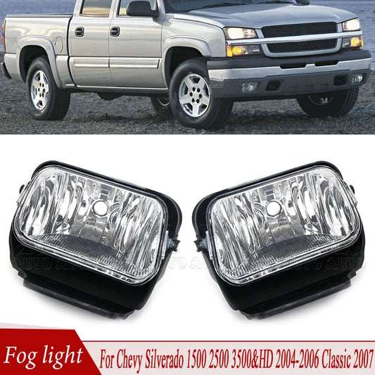 Fog Lamp Assembly Front Bumper Fog Light For Chevrolet SILVERADO 1500 2500 3500&HD Classic 2004 2005 2006 2007 Foglight Foglamp