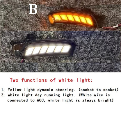 FOR Prius Wish Myvi Crown REIZ  Side Mirror Signal Blinker dynamic blue light white light yellow fluorescent lamp welcome light