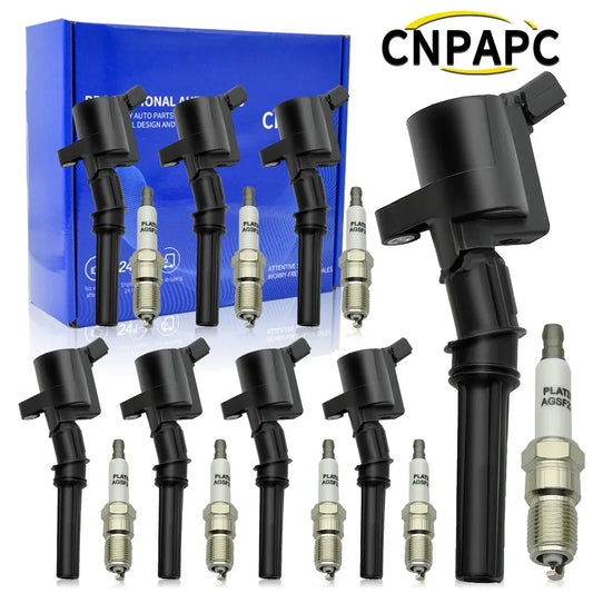 8* Spark Plugs & 8X Ignition Coils For Ford F150 Lincoln 4.6L 5.4L DG508