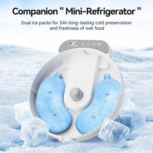 ROJECO 4 Meals Wireless Automatic Cat Feeder For Wet Dry Feeding Food Dispenser For Cats Dog Multifunctional Smart Pet Feeder